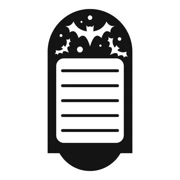 Halloween bats notepad label tag icon Stock Illustration
