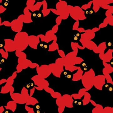Halloween bats pattern Stock Illustration