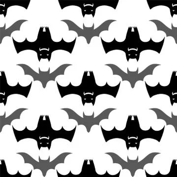 Halloween bats seamless pattern Stock Illustration