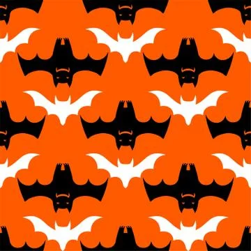Halloween bats seamless pattern Stock Illustration