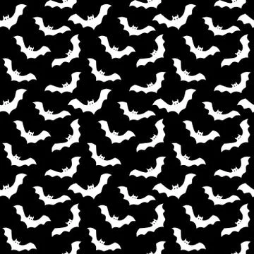 Halloween bats seamless pattern texture vector. Stock Illustration