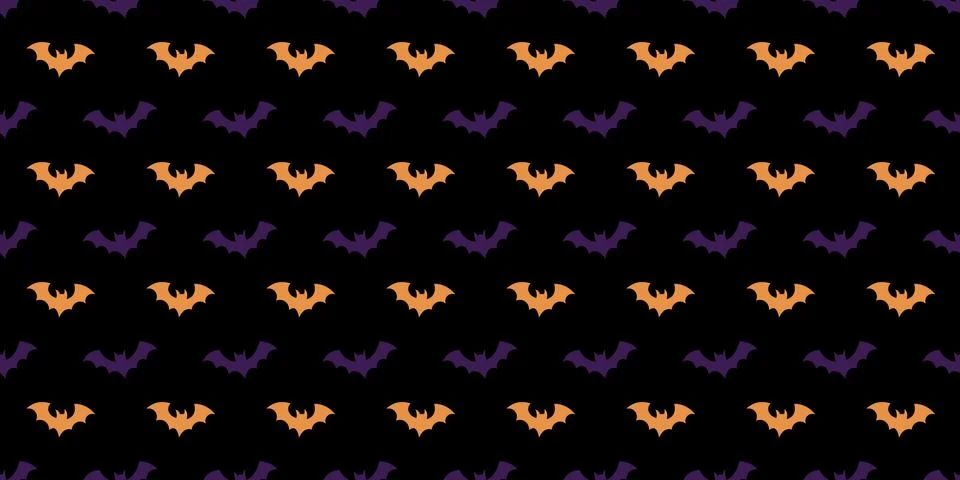 Halloween bats seamless repeat pattern vector background 스톡 일러스트