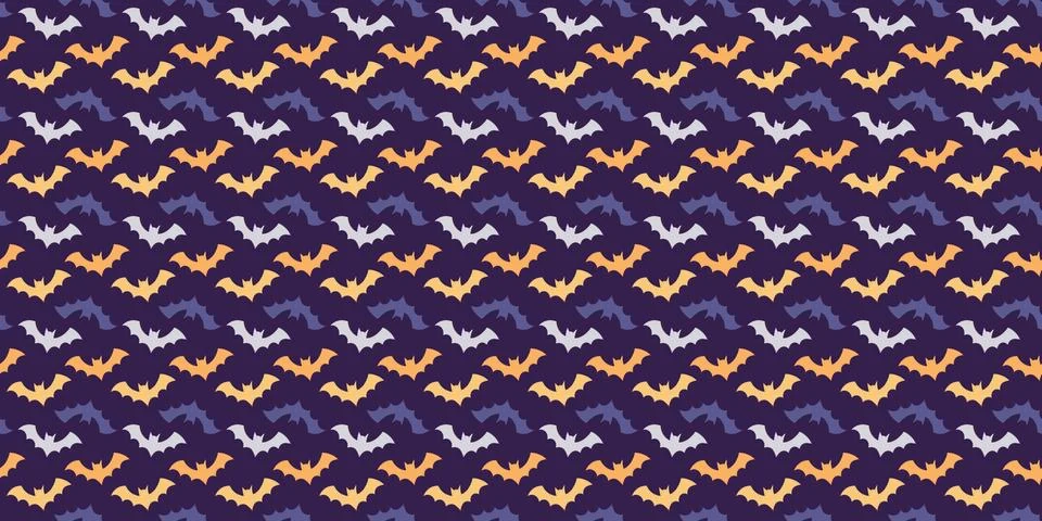 Halloween bats seamless repeat pattern vector background 스톡 일러스트