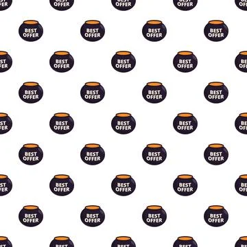 Halloween best offer cauldron pattern for sales promotion Illustrazione stock