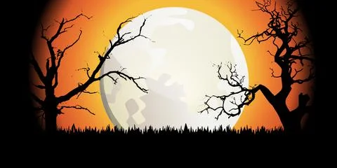 Halloween BFF background 01 Stock Illustration