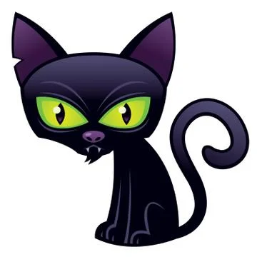 Halloween Black Cat Illustrazione stock