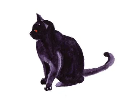 Halloween black cat Stock Illustration