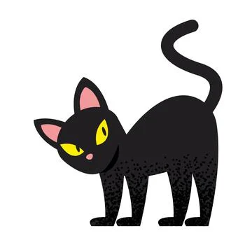 Halloween black cat Stock Illustration