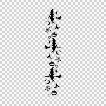 Halloween black illustration pattern art element graphic Illustrazione stock
