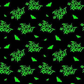 Halloween black seamless pattern with bats Stock Illustration