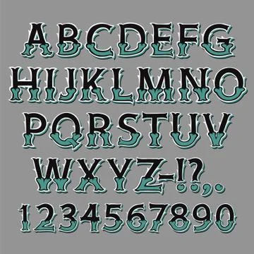 Halloween Bone Isometric Font Stock Illustration