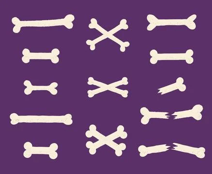 Halloween Bones  Vector Collections Stock Illustration