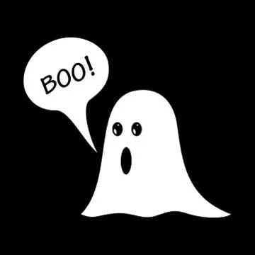 Halloween Boo Ghost. Stock Illustration