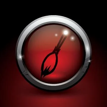 Halloween Broom Button Stock-Illustration