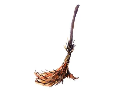 Halloween broom Stock Illustration