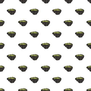 Halloween bubbling cauldron magic potion seamless pattern Stock Illustration