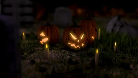 Halloween Camera Round Pumpkins Stock Footage 115007080