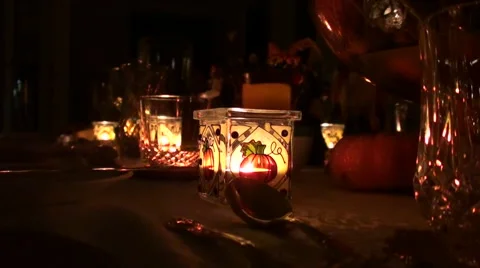 Halloween Candle Stock Footage 43432122