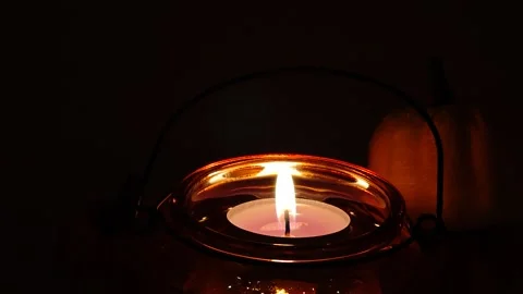 Halloween candles and shadows Stock Footage 319689767