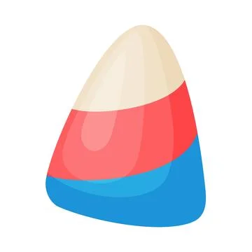 Halloween Candy corn, flat vector style. Stock Illustration