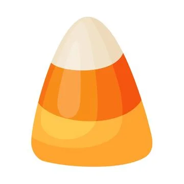 Halloween Candy corn, flat vector style. Stock Illustration