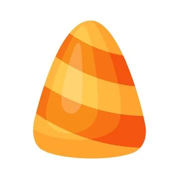 Halloween Candy corn, flat vector style. Stock Illustration