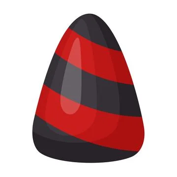 Halloween Candy corn, flat vector style. Illustrazione stock