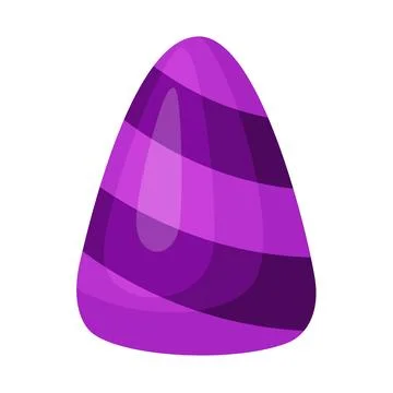 Halloween Candy corn, flat vector style. Stock Illustration