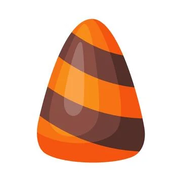Halloween Candy corn, flat vector style. Stock Illustration