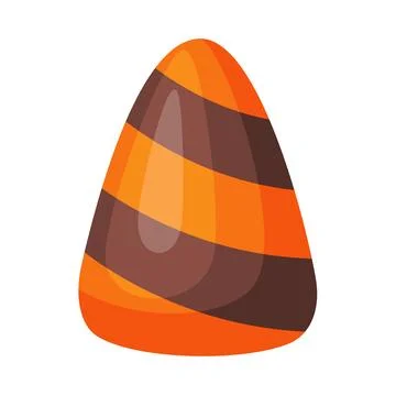 Halloween Candy corn, flat vector style. 스톡 일러스트