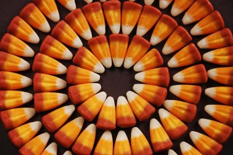 Halloween candy corn Stock Photos