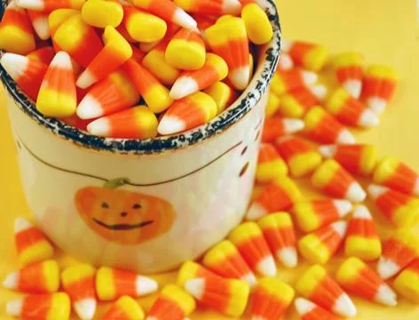 Halloween candy corn Stock Photos
