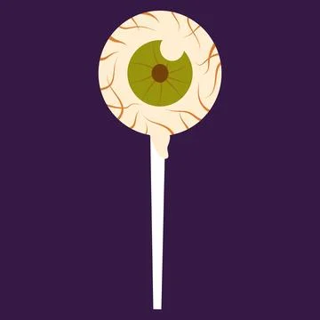 Halloween candy eyeball has capillary Stock Illustration