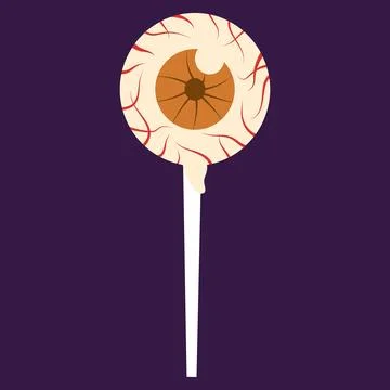 Halloween candy eyeball has capillary Stock Illustration