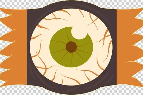 Halloween candy eyeball in plastic wrap Stock Illustration
