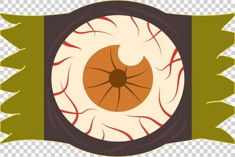 Halloween candy eyeball in plastic wrap2 Stock Illustration