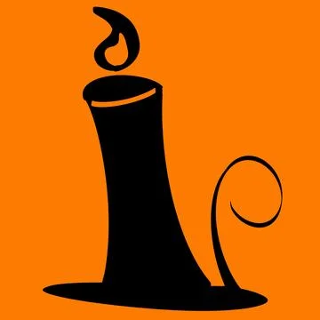 Halloween Candy Falling into a Black Magic Cauldron Illustrazione stock