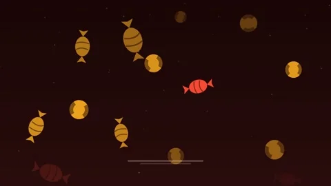 Halloween candy falling trick or treat blood loop Vídeos de archivo 342614430
