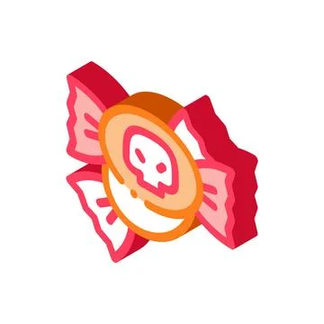 Halloween candy isometric icon vector illustration color Illustrazione stock