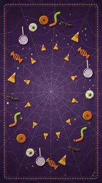Halloween Candy Ring Stop Motion Background Image Stock Illustration