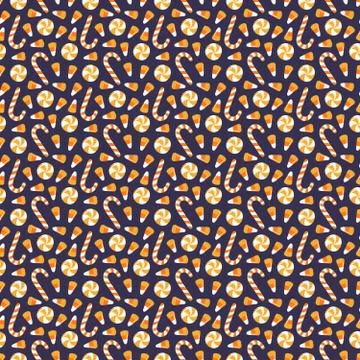 Halloween candy seamless pattern Stock Illustration
