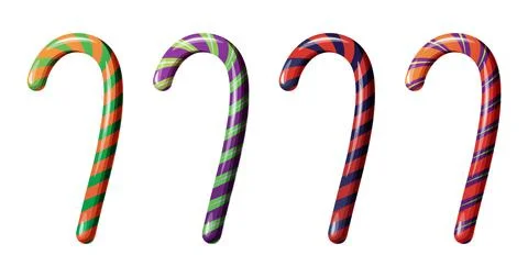 Halloween candy set.Vector peppermint striped candy cane Halloween trick or t Stock Illustration