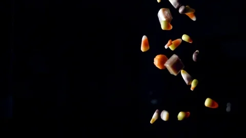 Halloween Candy in Slow Motion Stock Footage 80720413