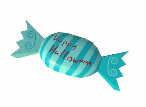 Halloween candy on a white background 3d-rendering Stockillustratie
