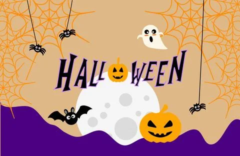 Halloween Card &amp; Border Graphics Stock Illustration