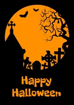 Halloween card with cript Stock Illustration