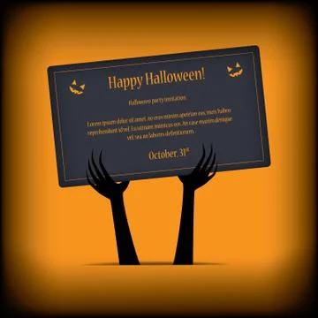 Halloween card vector Stock Illustration