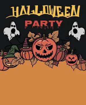 Halloween Cards. Creative design for invitation and party. Vector illustration Stock Illustration
