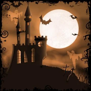 Halloween castle Stock Illustration