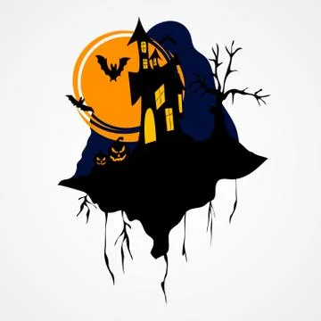 Halloween castle Illustrazione stock